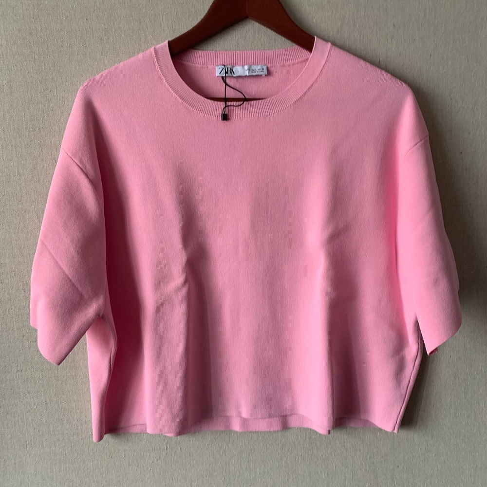 Zara pink crop top